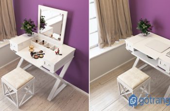 Cách chọn các mẫu bàn trang điểm kết hợp bàn làm việc hiện đại