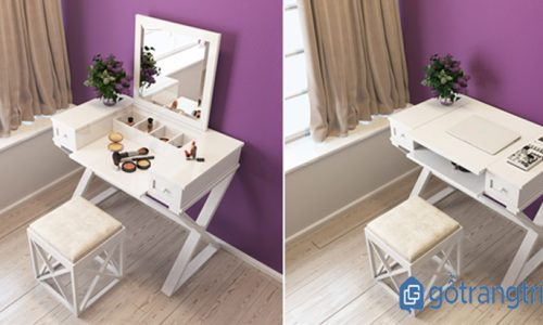 Cách chọn các mẫu bàn trang điểm kết hợp bàn làm việc hiện đại