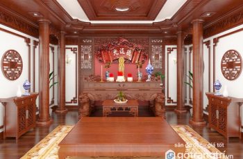 cách bố trí bàn thờ thẳng cửa ra vào