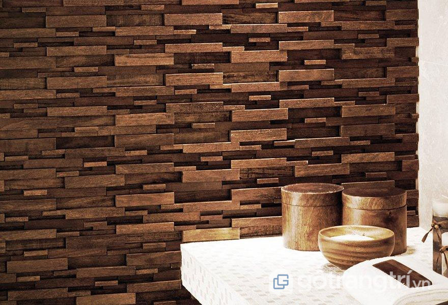 Gạch Mosaic gỗ - Ảnh: Internet