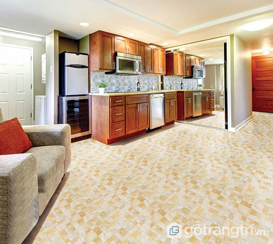 Gạch porcelain tiles dùng để lát sàn nhà - Ảnh: Internet