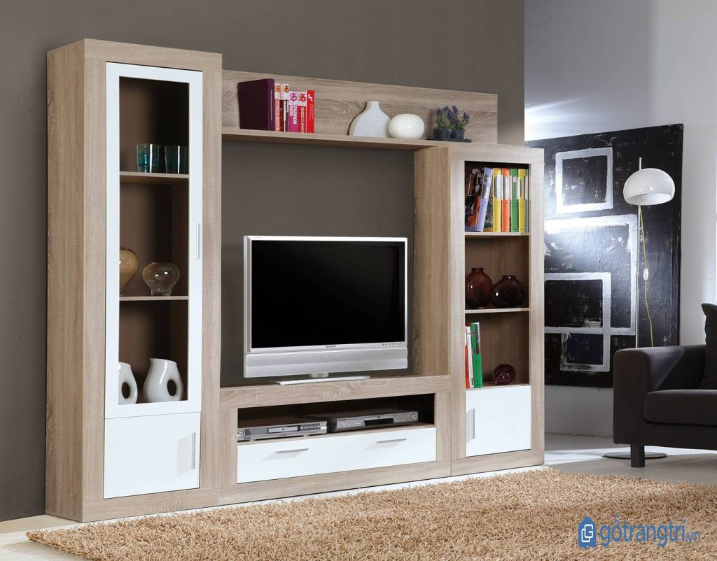 VÌ SAO NÊN LỰA CHỌN KỆ TIVI THÔNG MINH CHO KHÔNG GIAN NHÀ NHỎ? — GỖ TRANG TRÍ KỆ TIVI KẾT HỢP TỦ TRANG TRÍ ĐẸP MẮT, HIỆN ĐẠI. (ẢNH: INTERNET)