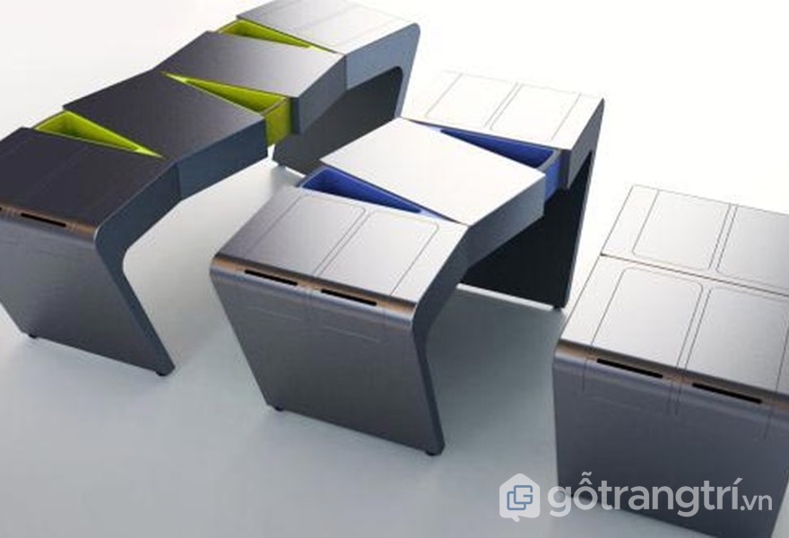 10 mẫu bàn siêu độc đáo không đụng hàng với bất cứ thiết kế nào | Gỗ Trang Trí Chiếc bàn có thể biến đổi linh hoạt số lượng các ngăn kéo chứa đồ (ảnh internet)