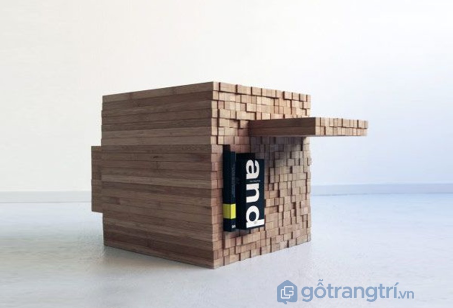 10 mẫu bàn siêu độc đáo không đụng hàng với bất cứ thiết kế nào | Gỗ Trang Trí Các phần dôi ra có thể đặt đồ và phần đối diện để lưu trữ (ảnh internet)
