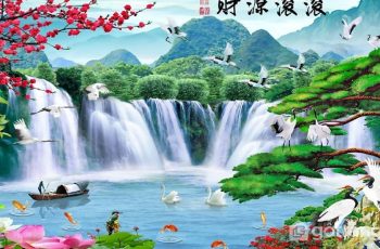 Nhà đẹp ấn tượng mà tiết kiệm với mẫu tranh 3D trang trí phòng khách