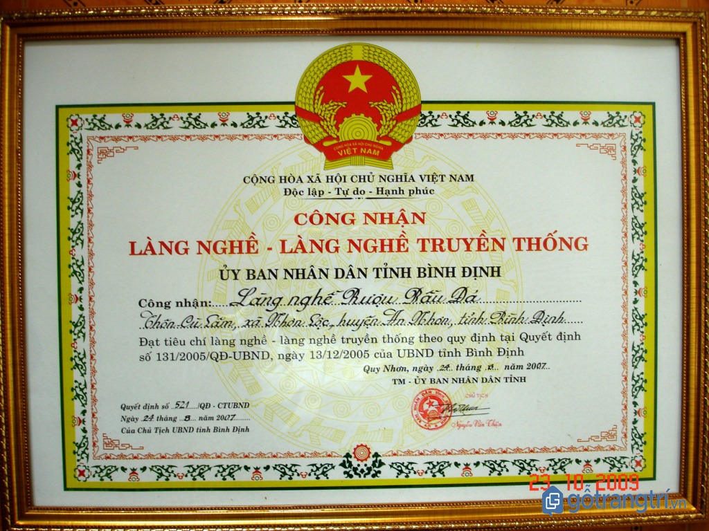 Làng nghề Cù Lâm được công nhận là làng nghề truyền thống tỉnh Bình Định năm 2007. (ảnh: internet)