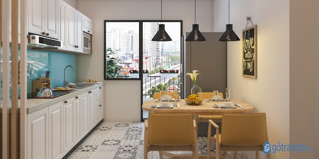 Tận dụng mọi khoảng không gian phía trên kệ bếp bằng cách lắp đặt tủ kệ bếp. (ảnh: internet)