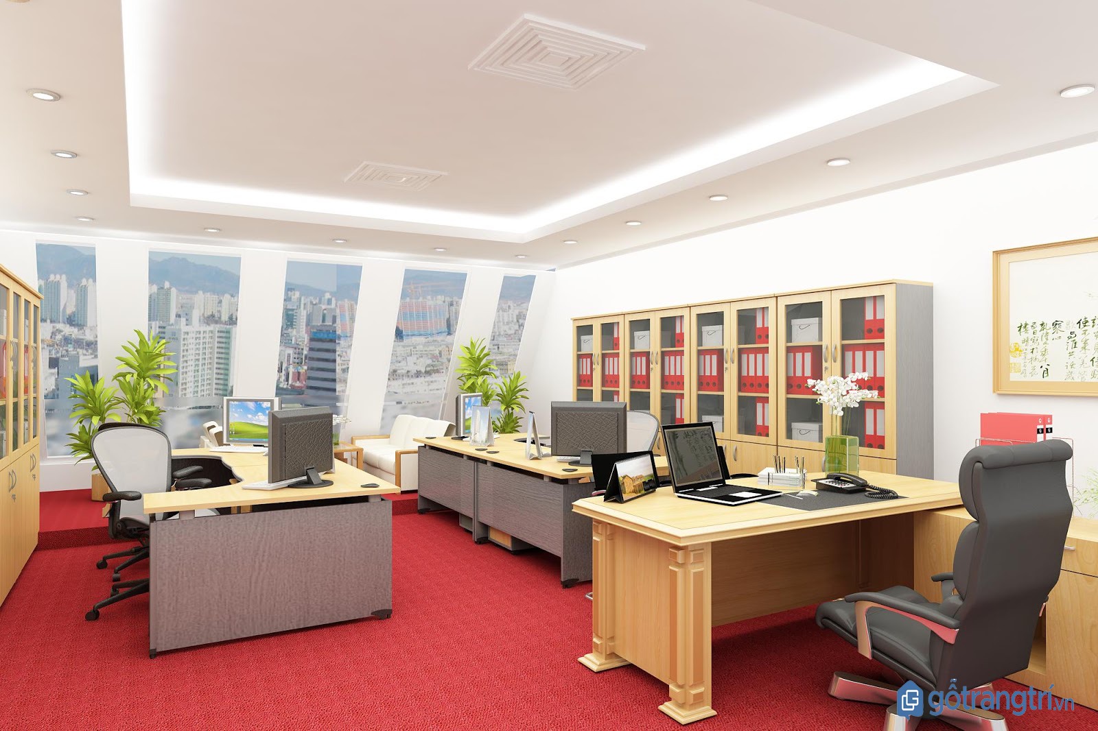 thiết kế nội thất văn phòng hiện đại
