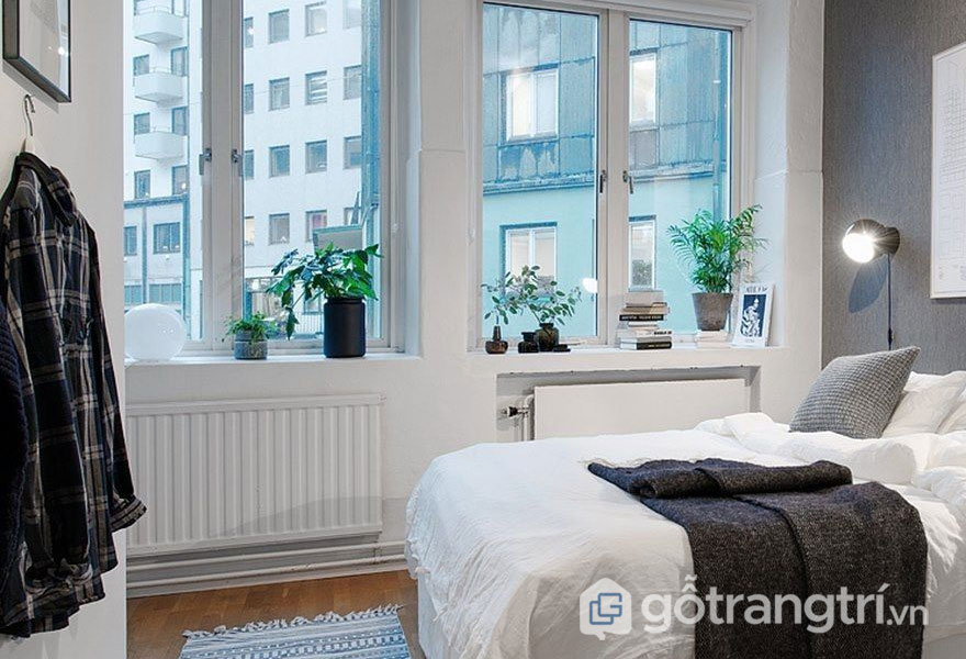 Phong cách scandinavian trong thiết kế nội thất không thể thiếu đi yếu tố cây xanh (Ảnh: Internet)