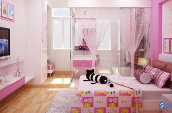 Tham khảo ý tưởng thiết kế phòng ngủ bé gái nhẹ nhàng, dễ thương
