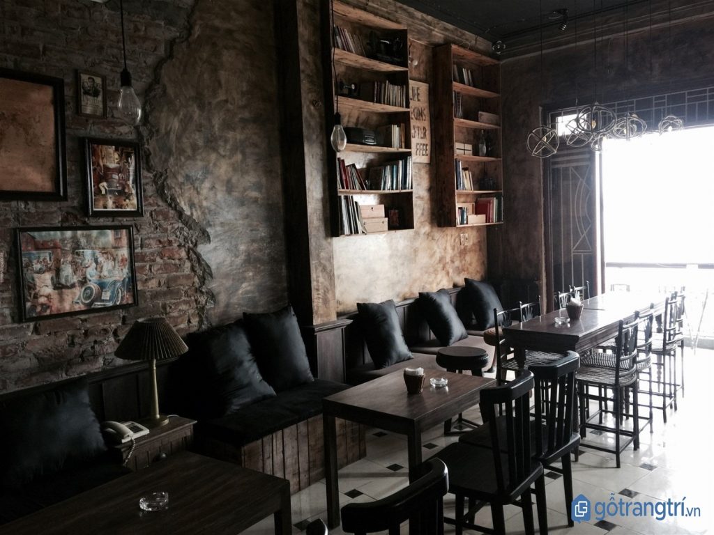 Thiết kế nội thất quán cà phê đẹp phong cách Vintage. (ảnh: internet)