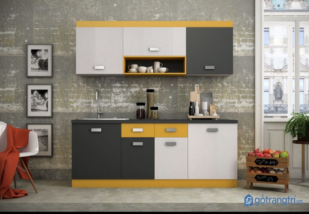 Kệ bếp chữ I là giải pháp tối ưu nhất cho những căn bếp thông minh, hiện đại. (ảnh: internet)