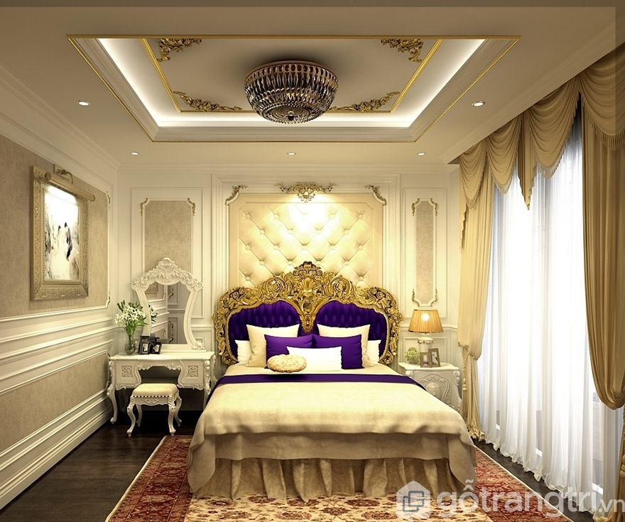 Sử dụng đồ nội thất cổ điển tạo sự sang trọng cho không gian phòng ngủ