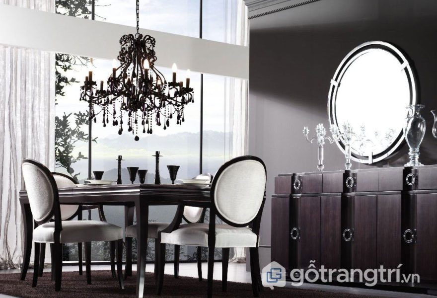 PHONG CÁCH NỘI THẤT ART DECO - SỨC QUYẾN RŨ KHÔNG THỂ CHỐI TỪ — GỖ TRANG TRÍ SỰ THU HÚT TRONG CĂN PHÒNG ĂN NÀY ĐƯỢC PHẢN CHIẾU QUA GƯƠNG TRANG TRÍ (ẢNH: INTERNET)