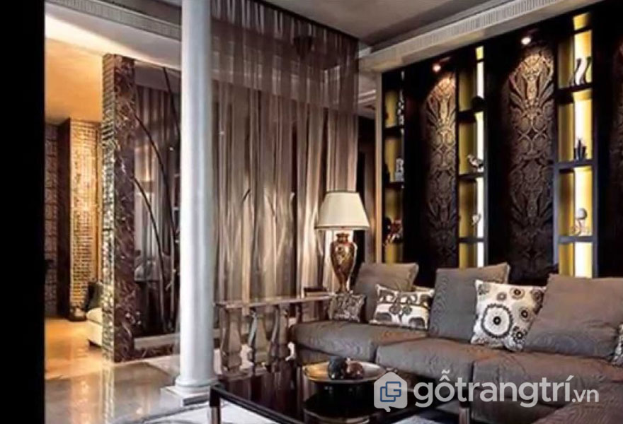 PHONG CÁCH NỘI THẤT ART DECO - SỨC QUYẾN RŨ KHÔNG THỂ CHỐI TỪ — GỖ TRANG TRÍ PHÒNG KHÁCH TRẦM ẤM VỚI TÔNG MÀU DỊU NHẸ (ẢNH: INTERNET)