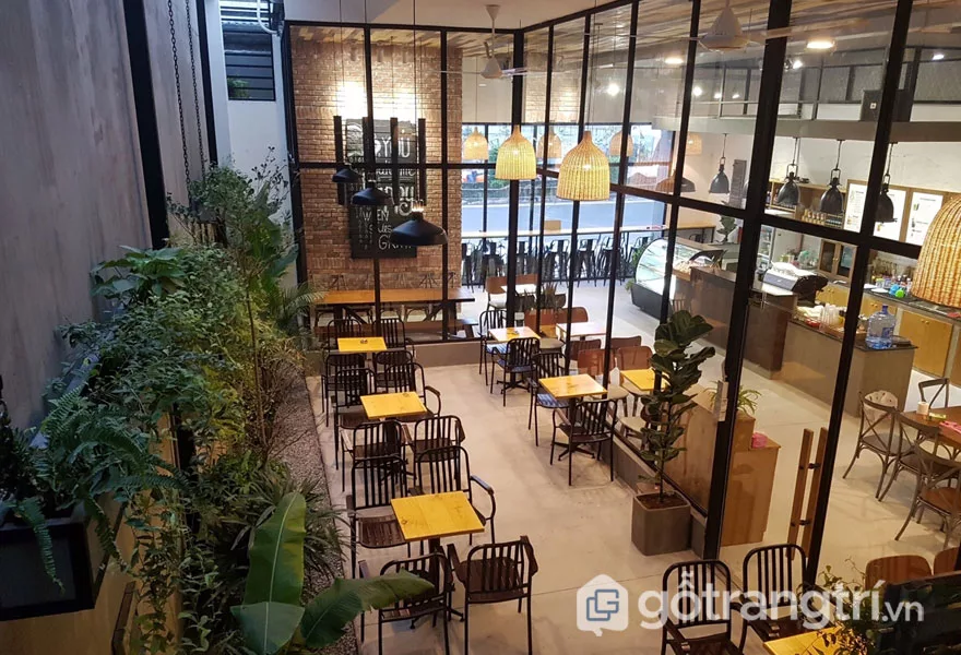Không quên sự trang trí cây xanh (Ảnh: Internet)