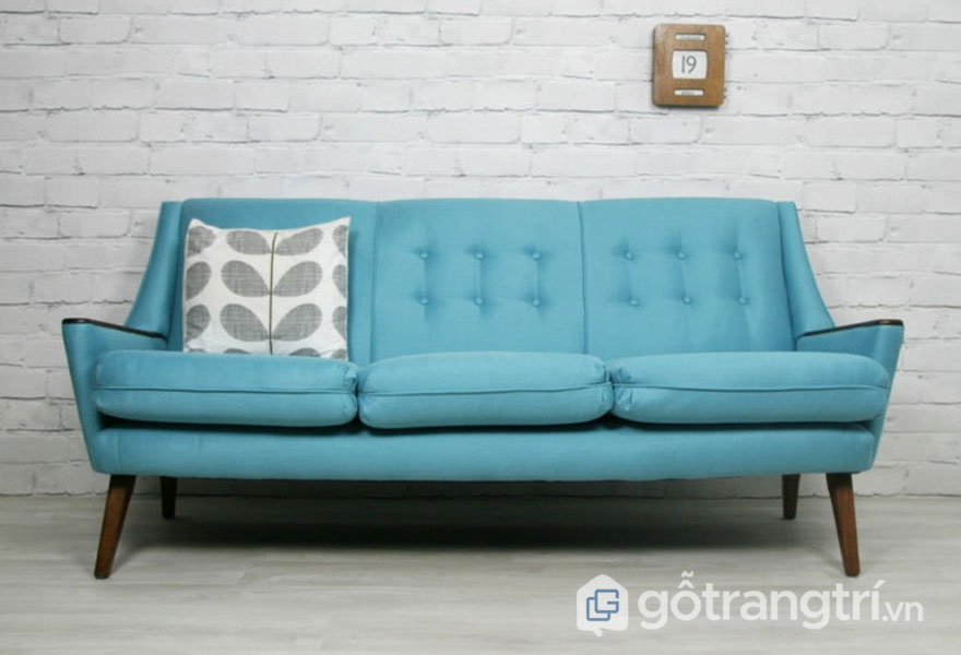 Ghế sofa màu vàng xanh lam mềm mại (Ảnh: Internet)