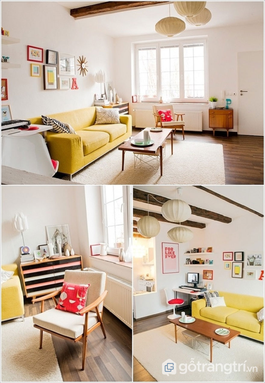 Ý TƯỞNG ĐẦY MÊ HOẶC: THIẾT KẾ PHONG CÁCH RETRO NỘI THẤT VẠN NGƯỜI MÊ — GỖ TRANG TRÍ TẠO ĐIỂM NHẤN BẰNG DẦM GỖ ỐP TRẦN (ẢNH: INTERNET)