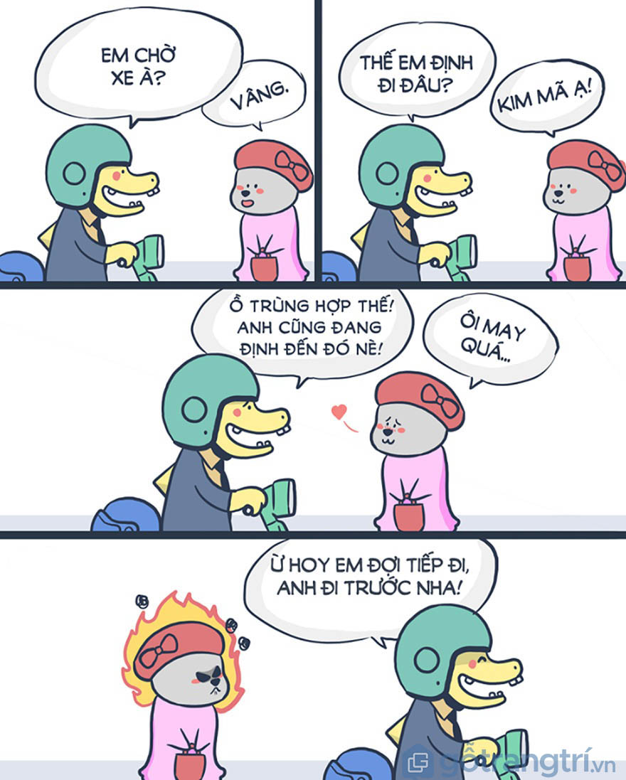 "Hoy em đợi tiếp đi, anh đi trước đây"