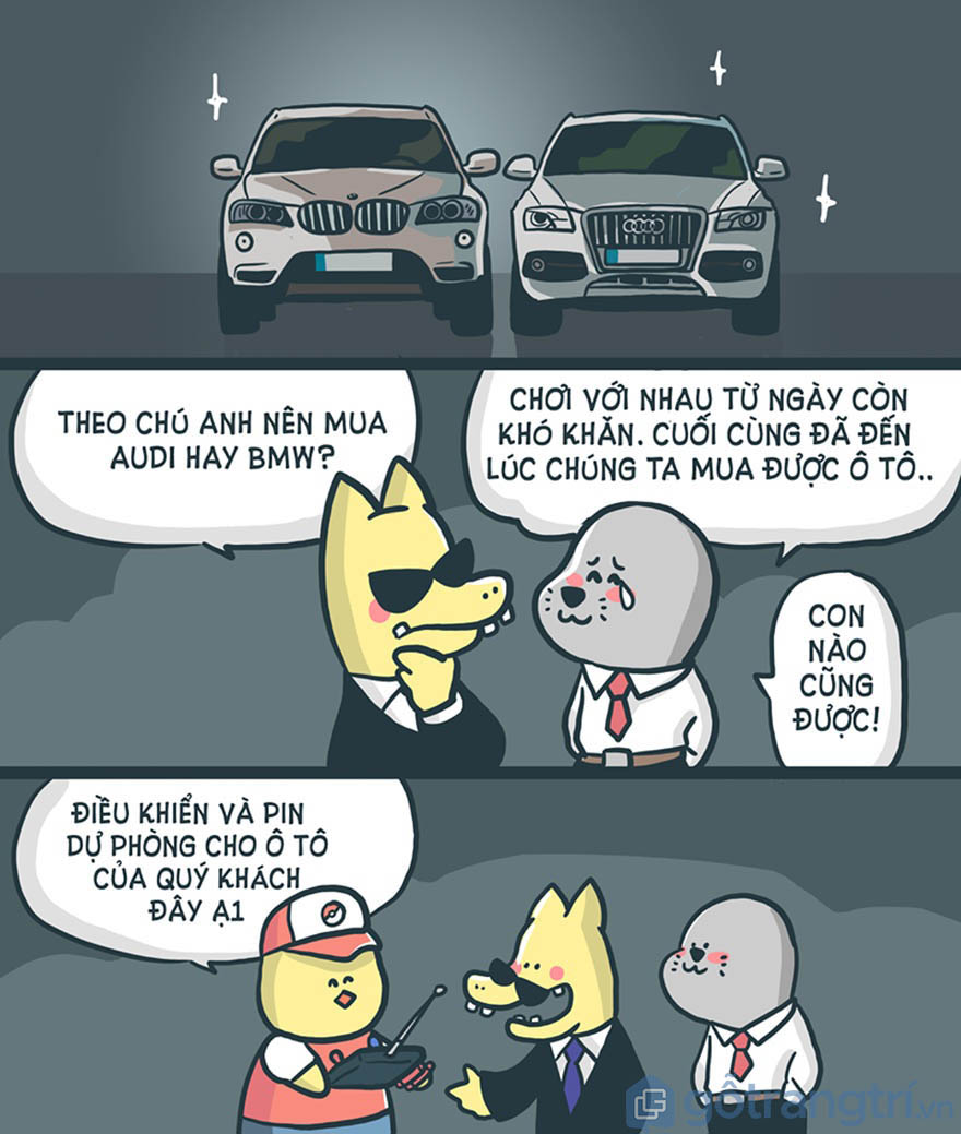 Anh em hoạn nạn có nhau rồi cùng đến ngày mua Audi và BMW về chơi cùng nhau!