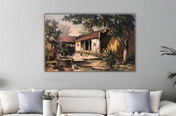 tranh phong cảnh làng quê