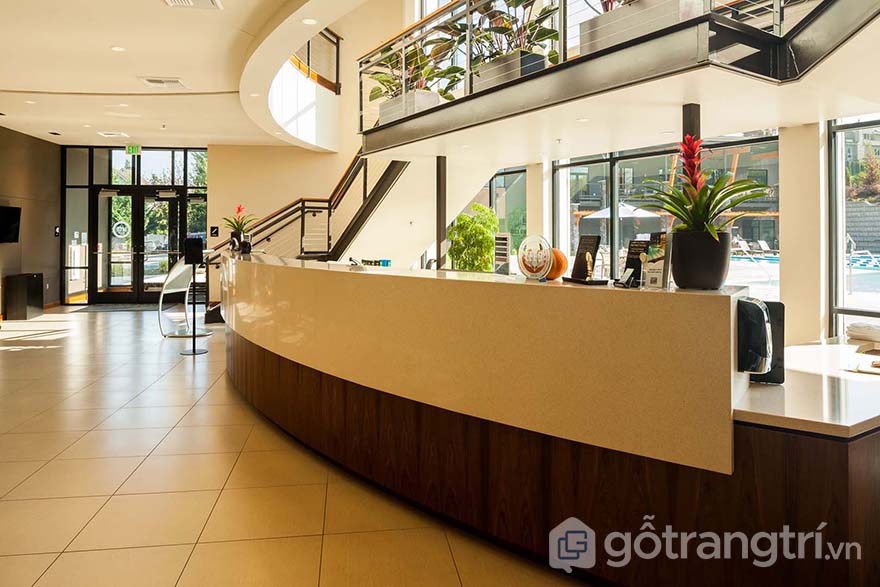 Đá trang trí quầy lễ tân