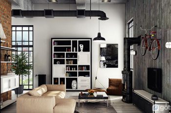 Mang cảm hứng thiết kế phong cách loft vào trong căn hộ chung cư