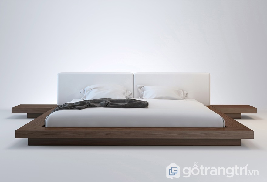 Giường ngủ gỗ veneer - ảnh internet