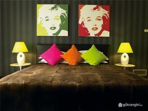 Ý tưởng trang trí tuyệt vời cho phòng khách nội thất Pop Art