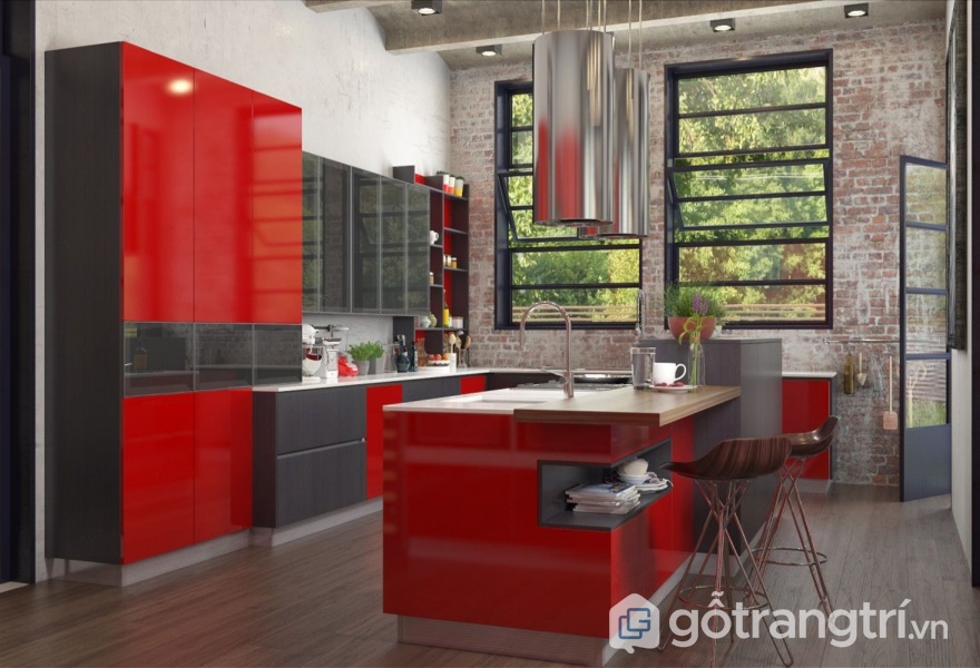 Bề mặt Acrylic - giai điệu ngọt ngào của những mảng màu đơn sắc | Gỗ Trang Trí Bề mặt Acrylic màu đỏ - ảnh internet