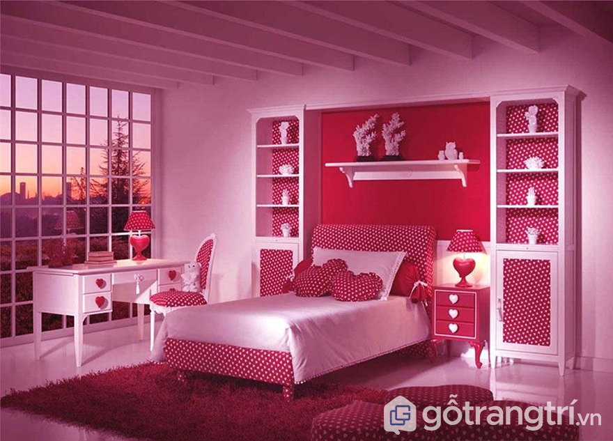 10 mẫu sơn phòng ngủ màu hồng đẹp \