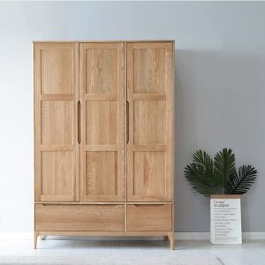 Tủ quần áo gỗ sồi tự nhiên dành cho hộ gia đình GHS-5693 | Gỗ Trang Trí