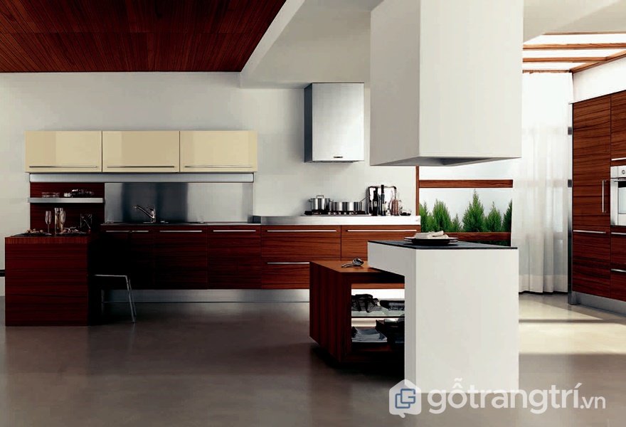 Nội thất Laminate vân gỗ cho không gian phòng bếp - ảnh internet