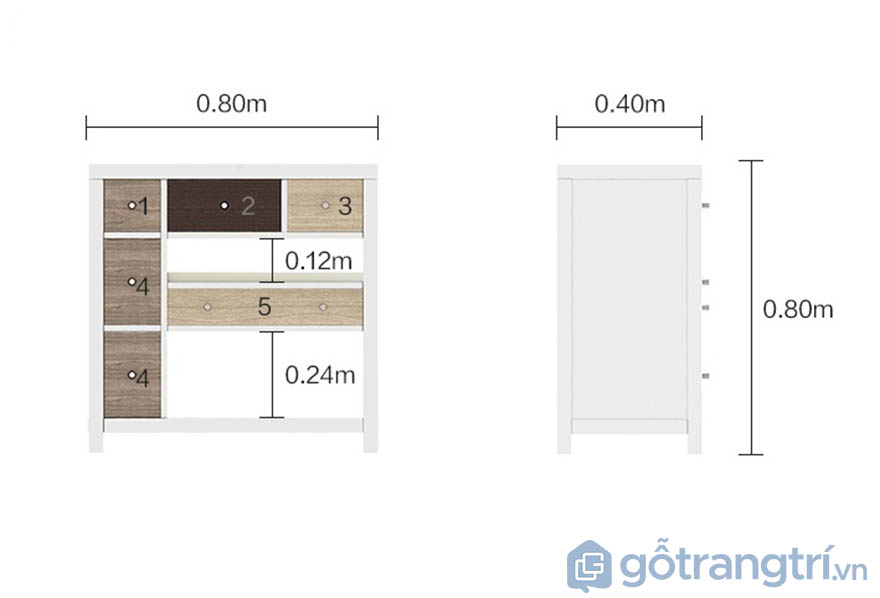 Tủ để đồ cá nhân gỗ công nghiệp GHS-5669