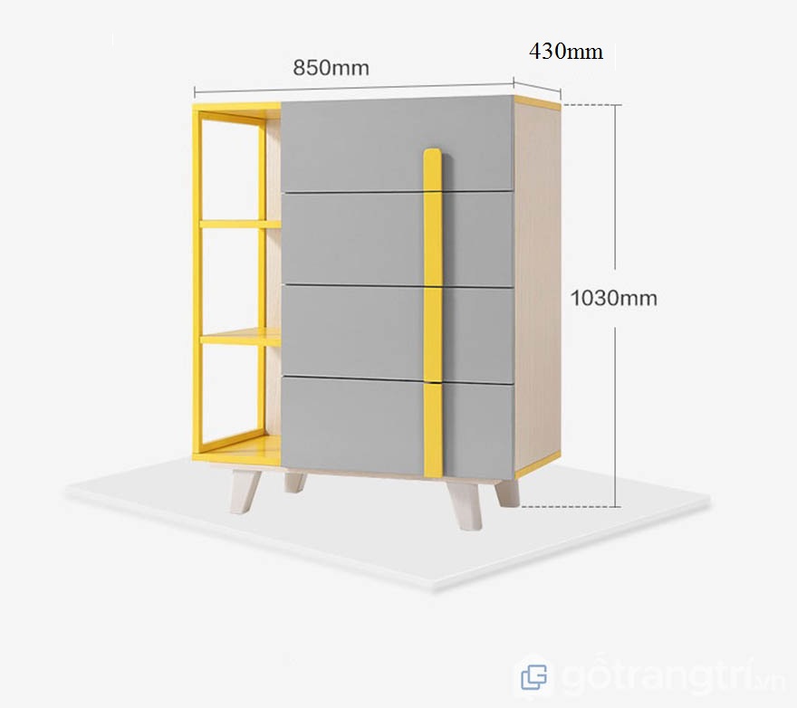 Tủ để đồ trang trí phòng khách bằng gỗ công nghiệp GHS-5670