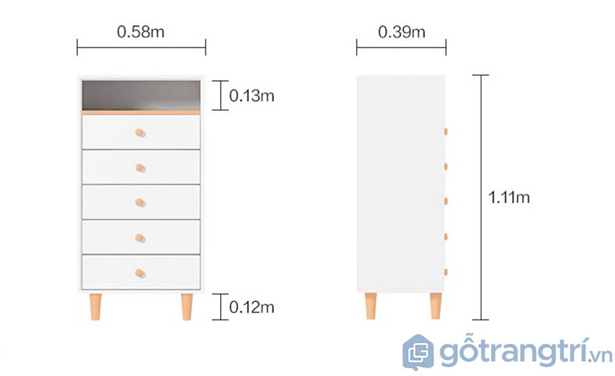 Tủ để đồ trang trí phòng khách gỗ công nghiệp GHS-5672