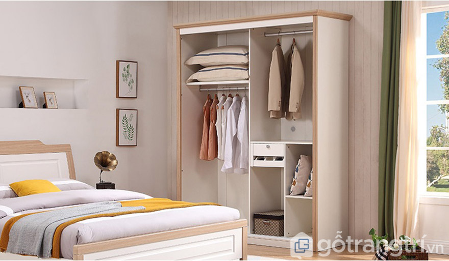THIẾT KẾ NHIỀU NGĂN ĐÁP ỨNG ĐỦ NHU CẦU CHỨA QUẦN ÁO CỦA GIA ĐÌNH.