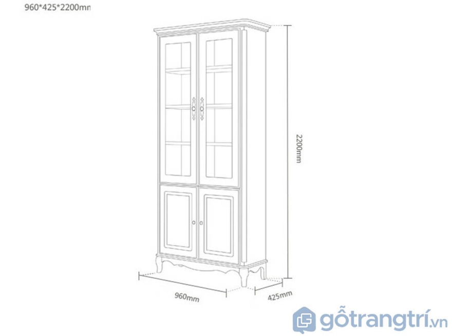 Tủ hồ sơ văn phòng sang trọng bằng gỗ công nghiệp GHS-5683