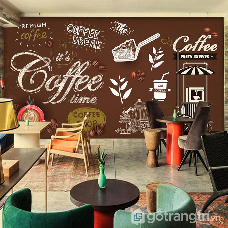 vẽ tường quán cà phê