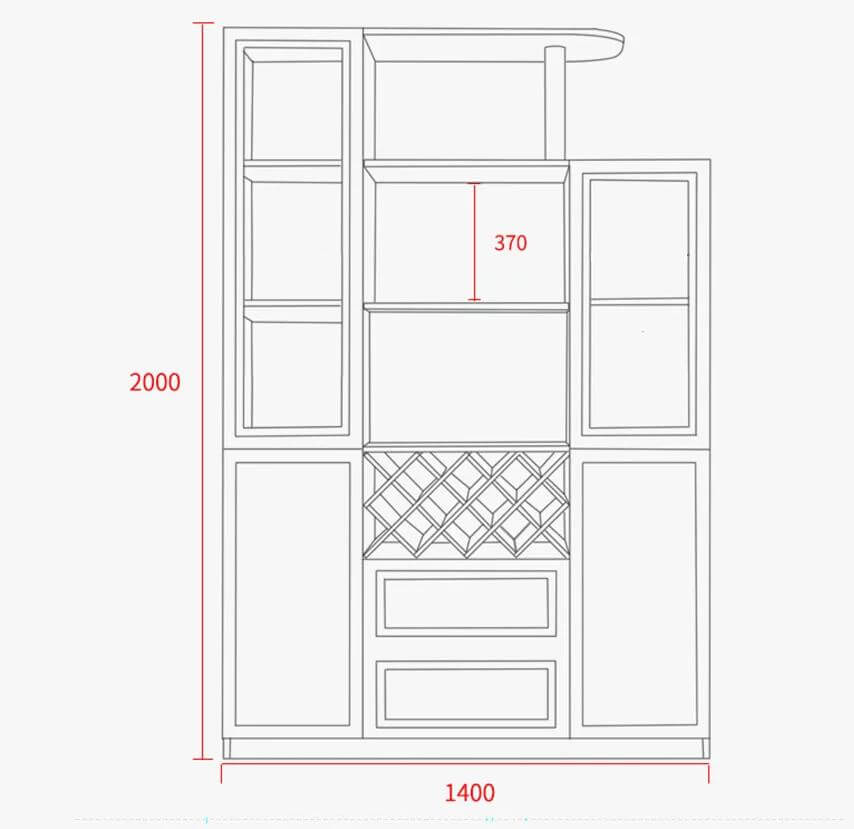 Tủ rượu gỗ phong cách hiện đại GHS-5899