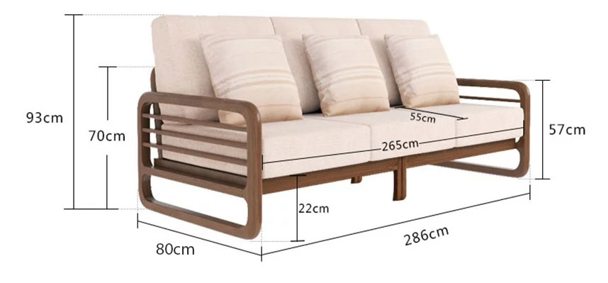 Ghế sofa gỗ gia đình hiện đại sang trọng GHS-8322