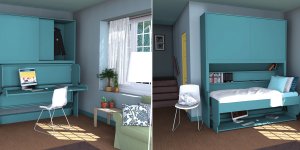 Giường gấp gỗ - Nội thất thông minh cho phòng ngủ nhỏ