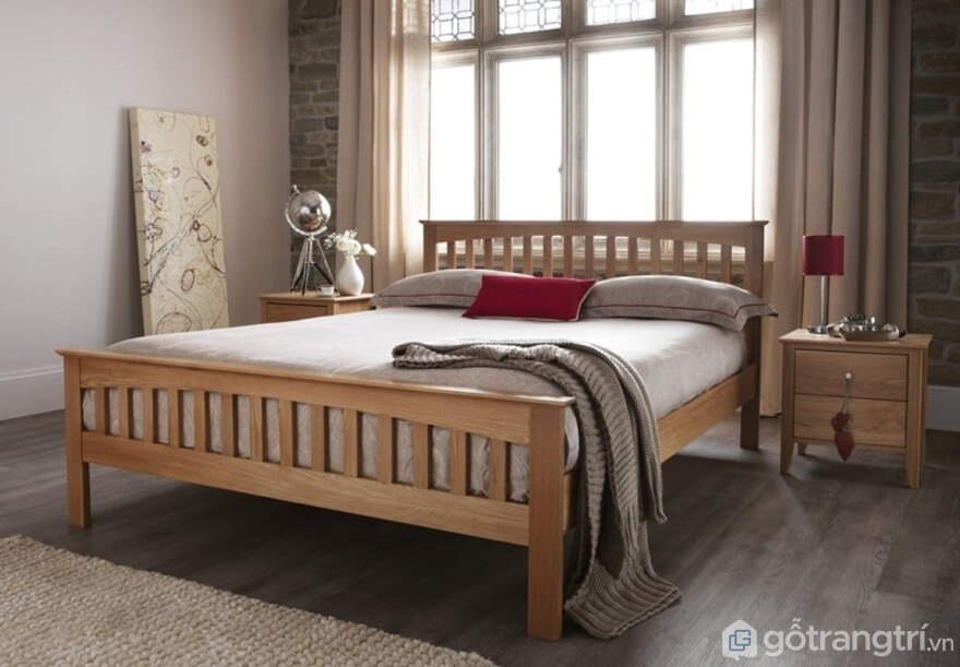 Giường ngủ kiểu Hàn Quốc làm bằng chất liệu gỗ tự nhiên với thiết kế đơn giản, màu sắc vàng tươi - Ảnh: Internet Giường ngủ kiểu Hàn Quốc làm bằng chất liệu gỗ tự nhiên với thiết kế đơn giản, màu sắc vàng tươi - Ảnh: Internet