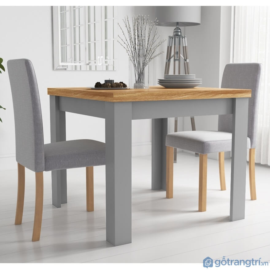 Một bộ bàn ăn 2 ghế giá rẻ được thiết kế khá độc đáo khi có sự xen lẫn giữa bọc đệm và gỗ tự nhiên - Ảnh: Internet Một bộ bàn ăn 2 ghế giá rẻ được thiết kế khá độc đáo khi có sự xen lẫn giữa bọc đệm và gỗ tự nhiên - Ảnh: Internet