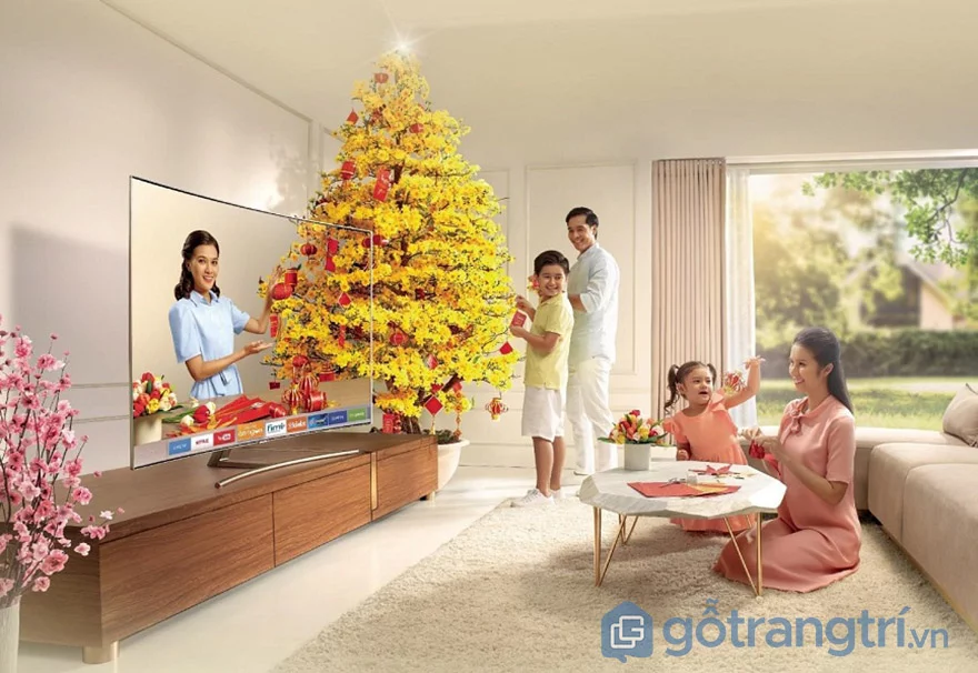 Bí quyết trang trí nhà ngày Tết cho năm mới sum vầy, may mắn 3 trang trí phòng khách đẹp