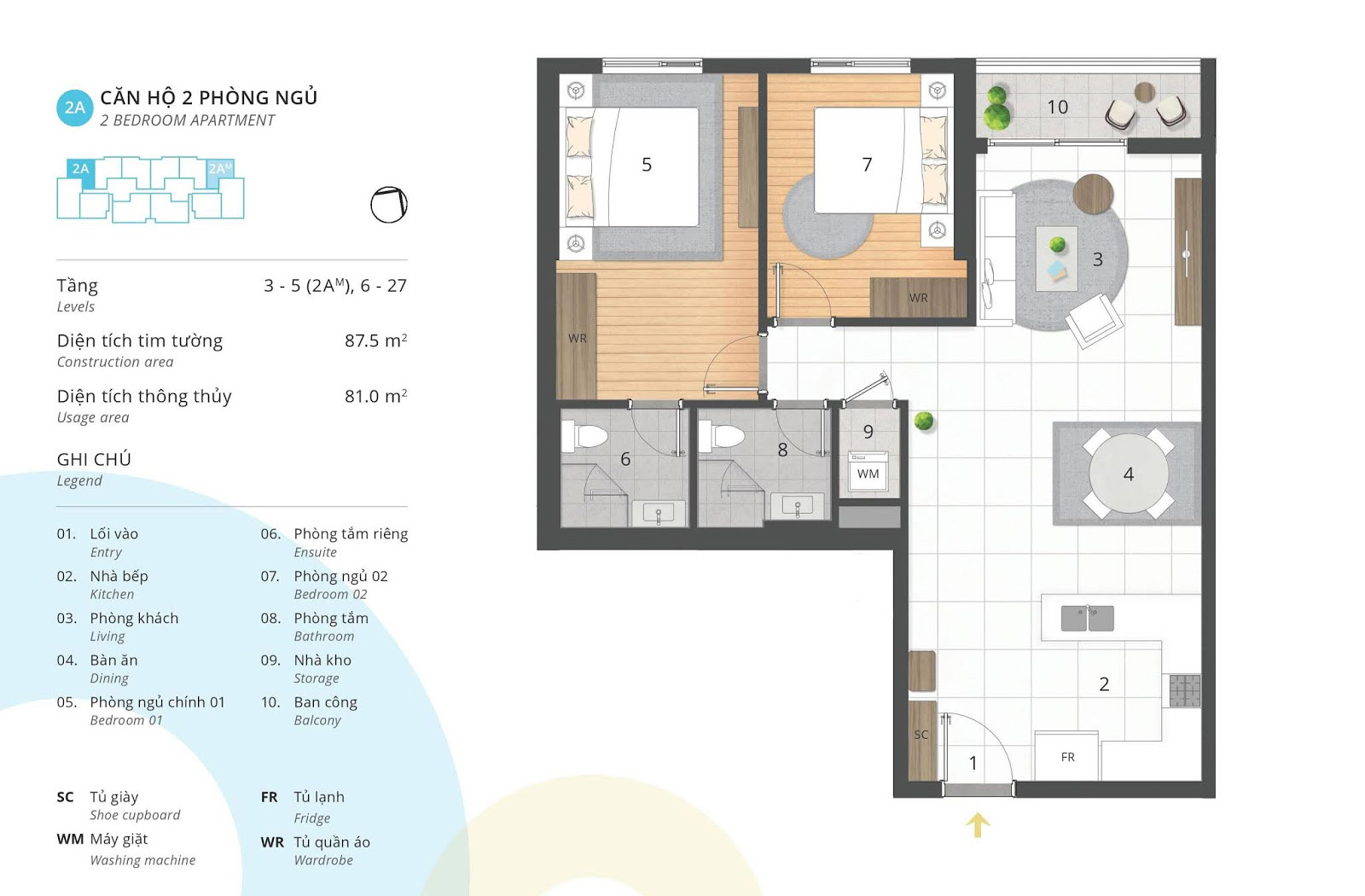 thiết kế nội thất chung cư Kosmo 81 m2
