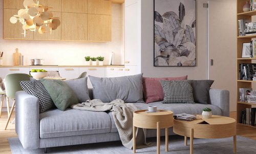 Thiết kế nội thất chung cư Kosmo Tây Hồ 81m2, 2 phòng ngủ