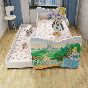 Giường ngủ gỗ công nghiệp đẹp cho bé gái GHSB-233 | Gỗ Trang Trí