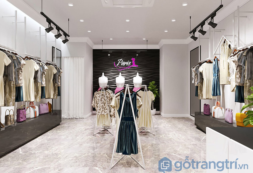 thiết kế shop quần áo 20m2