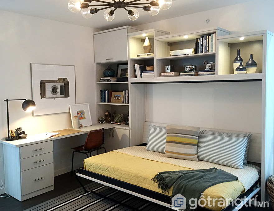 NHỮNG MẪU GIƯỜNG THÔNG MINH 1M2 LUNG LINH — GỖ TRANG TRÍ GIƯỜNG THÔNG MINH 1M2 KẾT HỢP TỦ